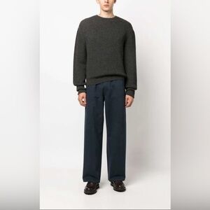 There Was One two-tone ribbed-knit jumper